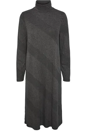 Pieces® Damska sukienka Pcsara Ls Roll Neck midi, , L