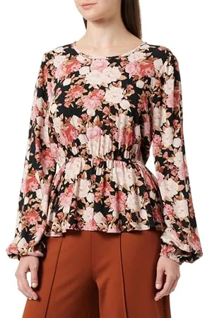 ONLY Onlnova Life L/S Peplum TOP AOP PTM, , M