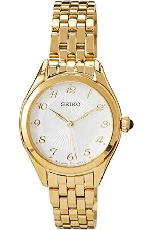Seiko Damski analogowy zegarek kwarcowy z metalową bransoletką kwarcowy.