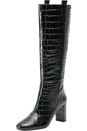 Geox Damskie buty D Pheby 80 Knee High Boot, Schwarz, 39 EU