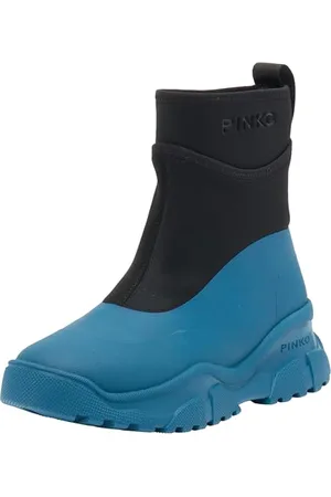 Pinko Damskie buty Moss 2 Trekboot neopren + gumowe kalosze do skakania, Gz1 niebieskie, czarne, 35 EU