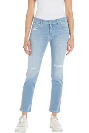 Replay Damskie dżinsy slim fit Faaby Broken Edge kolekcja, , 31W / 32L