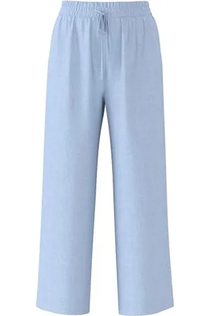 SELECTED Damskie spodnie z materiału Slfviva-gulia Hw Long Linen Pant Noos, , 42