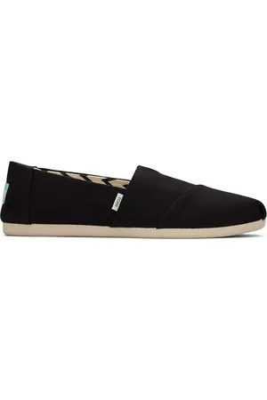 TOMS Damskie wsuwane tenisówki w stylu espadryli, w swobodnym stylu - czarne, 36.5 EU
