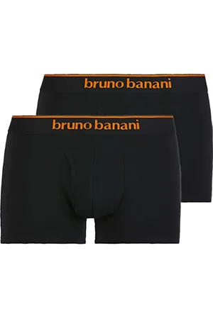 Bruno Banani Męska bielizna Short 2 szt. Quick Access, czarna/pomarańczowa // czarna/pomarańczowa, XL