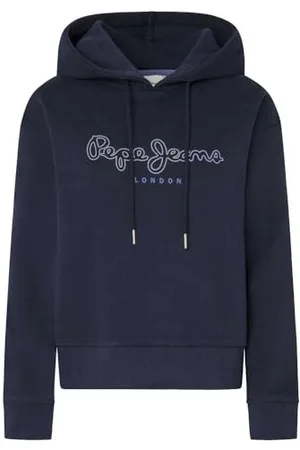 Pepe Jeans Damska bluza z kapturem Frida, niebieska, L, , L