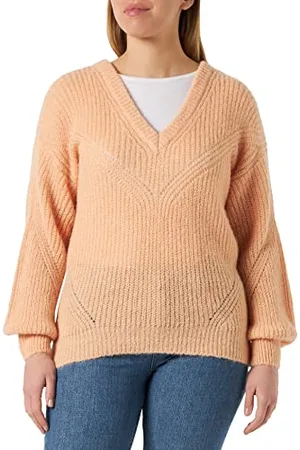 Morgan Damski sweter z długim rękawem MILOW jasnopomarańczowy TXL, , XL