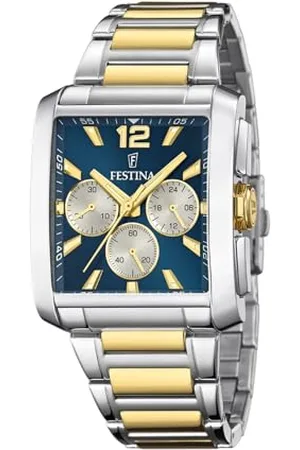 Festina Męski analogowy zegarek kwarcowy z bransoletką ze stali szlachetnej F20637/6