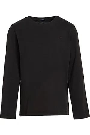 Tommy Hilfiger Koszulka chłopięca z długim rękawem Basic, Czarny (meteoryty), 110