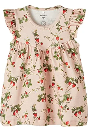 NAME IT Nbfjascha SS Sukienka Bimba Sukienka, Bright White, 68