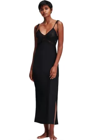 Karl Lagerfeld Kobiety Koronkowe wykończenie Maxi Negligee, , XS