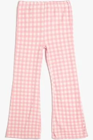 Koton Dziewczęce Flare Trousers Elastic Waistband Cotton Pants Pants, , 4-5 Lata