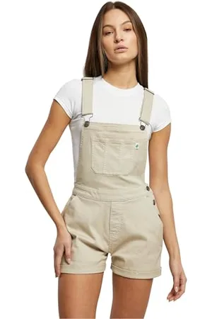 Urban classics Damskie spodnie ogrodniczki z krótkim rękawem organicznym, dostępne w wielu różnych kolorach, rozmiary XS-5XL, , XL