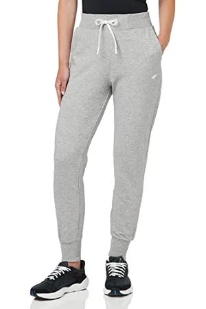 4F Damskie spodnie Spdd350, szare (Cold Light Grey Melange), S, , S