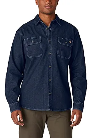 Dickies Męska koszula męska z długim rękawem z kołnierzem button down, , M