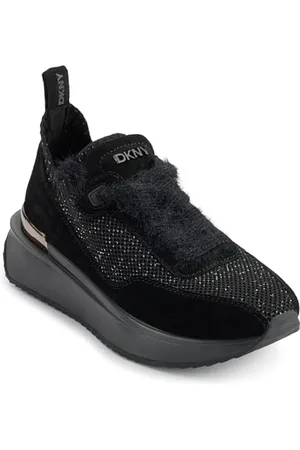 DKNY Damskie buty sportowe Aveline-Lace Up, czarne, rozmiar 36 EU, , 36 EU
