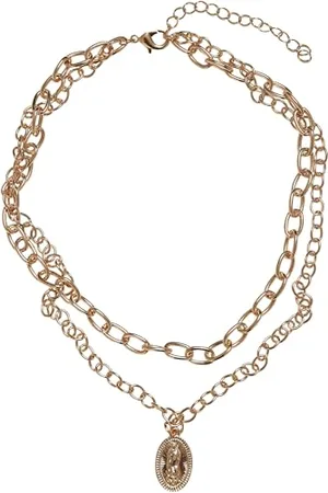 Urban classics Unisex naszyjnik Madonna Layering Necklace, kolor złoty, rozmiar uniwersalny
