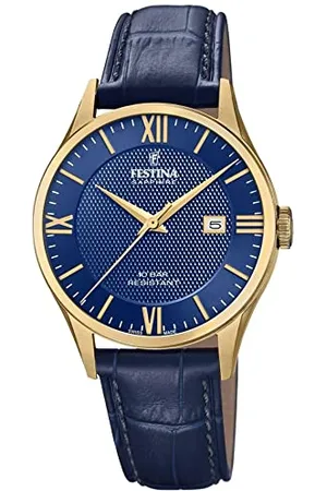 Festina Unisex dla dorosłych analogowy zegarek kwarcowy ze skórzanym paskiem F20010/3