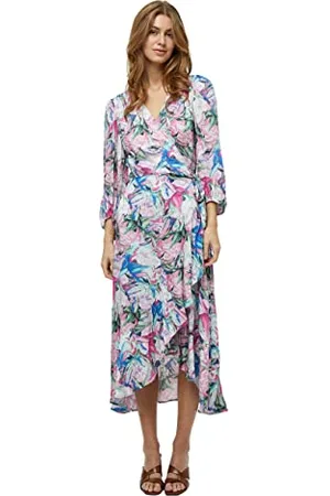 Minus Damska sukienka Mercy Maxi 3, super różowy nadruk, 14, Super różowy nadruk, 40