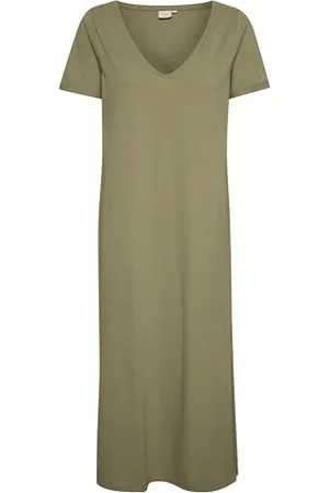 Cream Damska koszulka Midi Dress Straight Loose Casual