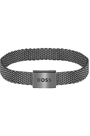 HUGO BOSS Biżuteria męska siateczkowa Essentials Collection bransoletka - 1580039M, Medium, Stal nierdzewna, Bez kamieni szlachetnych