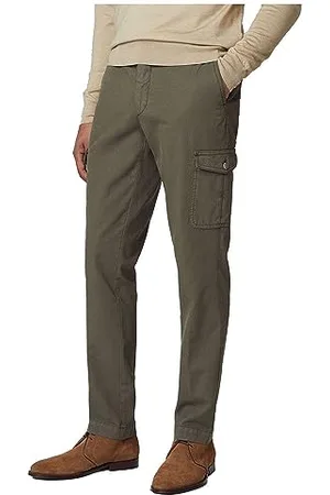 Hackett Męskie spodnie cargo TEXSTRETCH, brązowe (khaki, 40 W/32 L, , 40W / 32L