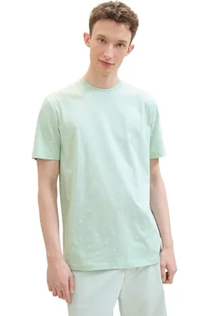 TOM TAILOR Męski T-shirt z nadrukiem na całej powierzchni, , M
