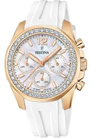 Festina Analogowy F20611/1, Biały, ciągnąć