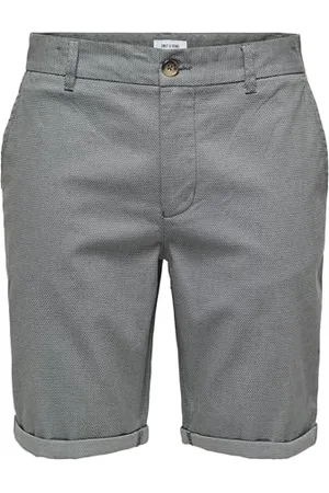 Only & Sons ONSPETER Dobby 0058 szorty NOOS, Szara taśma/szczegóły: Griffin, XXL