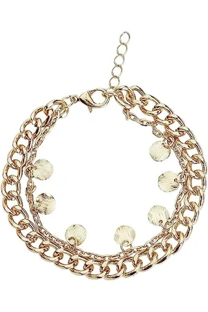 Urban classics Łańcuszek na stopę unisex Charmy Anklet, kolor złoty, rozmiar L/XL
