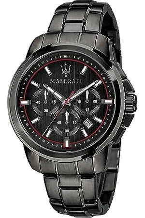 Maserati Męski zegarek Coll. Successo edycja limitowana, chronograf, kwarcowy -R8873621027, czarny, 44mm, bransoletka
