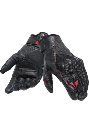 Dainese Karakum Ergo-Tek Magic Connection Gloves, letnie rękawice motocyklowe, męskie rękawiczki wentylowane i elastyczne tkaniny, skórzana dłoń, ochraniacze na nogi, , XL