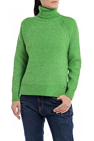 Replay Damski sweter z golfem, krój Regular Fit, , XL