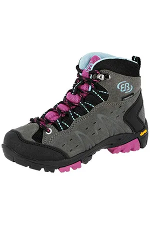 BRUTTING Unisex - Dzieci Mount Bona High Kids Buty Trekkingowe, Czarny/Brązowy/Fioletowy, 37 EU