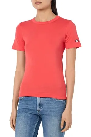 Champion Damska koszulka Legacy Icons Tonal Logo W-Soft Cotton 1x1 Rib S/S Crewneck, , XL, , XL