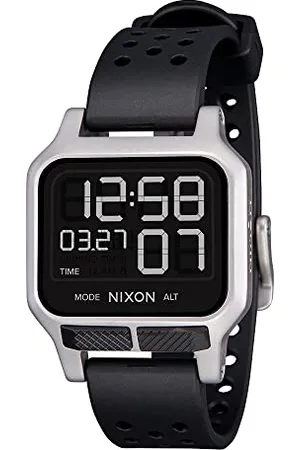 Nixon Męski cyfrowy moduł LCD zegarek z silikonową bransoletką A1320130-00, , OSFM, Pasek