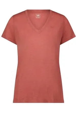 Lee Damski T-shirt z dekoltem w serek, kolor Cinnamon, XS EU, , XS