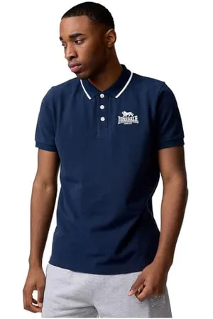 Lonsdale London Męska koszulka polo o regularnym kroju BALLYGALLEY Dark Navy/White L, , L 117349