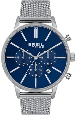 Breil Męski okrągły zegarek z monochromatyczną tarczą i stalową obudową Collection Avery, , Taille unique, Bransoletka