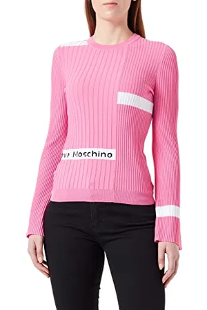 Moschino Damski top z wiskozy o dopasowanym kroju, kolor fuksja, 48, , 48