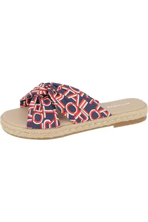 TOM TAILOR Damskie 5398504 płaskie pantofle, granatowo-biało-czerwone, rozmiar 40, , 40 EU