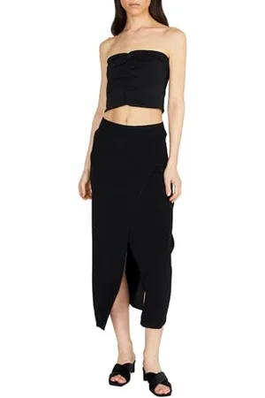 Sisley Womens 4B5FL0016 Skirt, Black 100, 38, , 38
