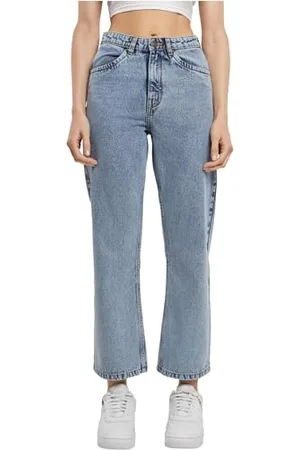 Urban classics Spodnie damskie Cropped Straight Leg Denim Pants 27, , 27
