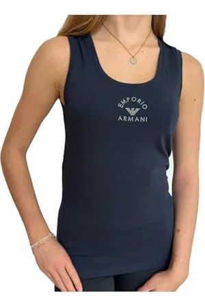 Emporio Armani Stretch Cotton Studs Loungewear Tank , , S