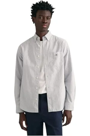 GANT Męska koszulka REG Oxford Banker Stripe Klasyczna koszula, , standardowa, , XL