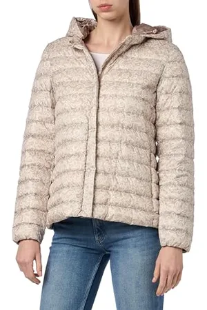 Geox Woman D JAYSEN DOWN JACKETS SIMP AUPE/PUMICE ST_50, SIMP Taupe/PUMICE ST, 44