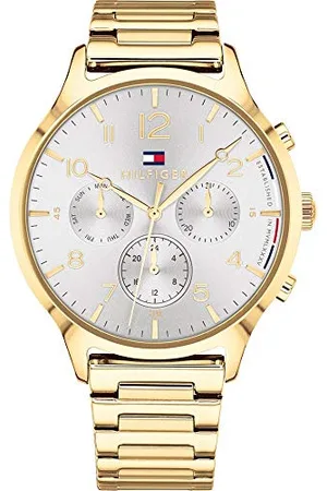Tommy Hilfiger Multi Cyferblat kwarcowy zegarek damski z paskiem ze stali nierdzewnej w kolorze żółtego złota - 1781872, złoto, One Size, Bransoletka