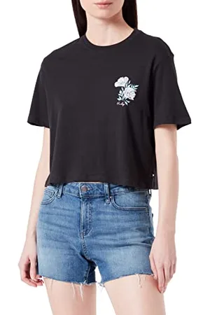 Hurley Hanlon Cropped Crew T-Shirt damski, , S