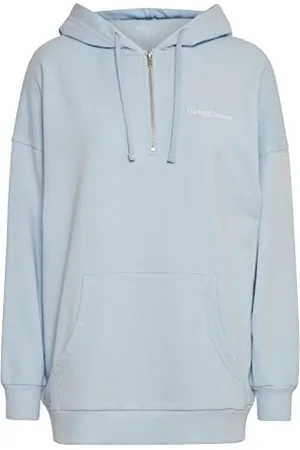 TheJoggConcept Damska bluza z kapturem JCSAFINE Halfzip Hoodie Sweatshirt, 144115/Cashmere Blue, M