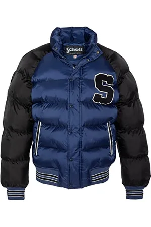 Schott NYC Austin Dwukolorowa kurtka puchowa Schott, Royal Blue/Black, S Dorosły
